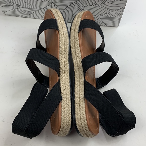 Chase + Chloe Jenea Espadrille Sandals Black Tan Size 9 New NWT - Picture 2 of 13